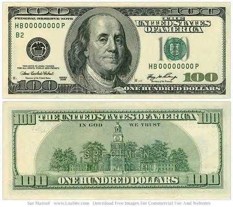 100 dollar bill printable free