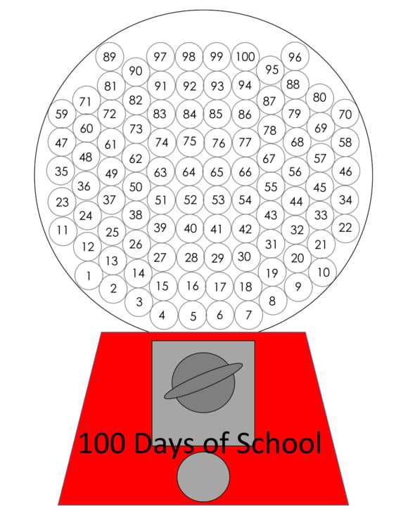 100 gumballs printable free
