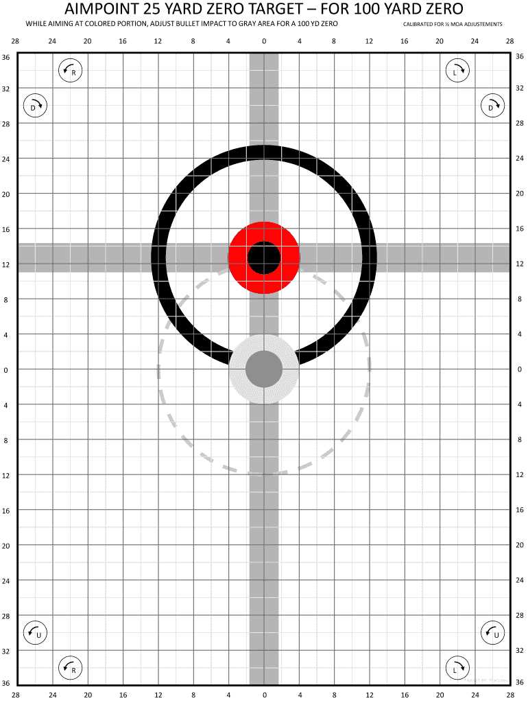 100 yard zero target printable