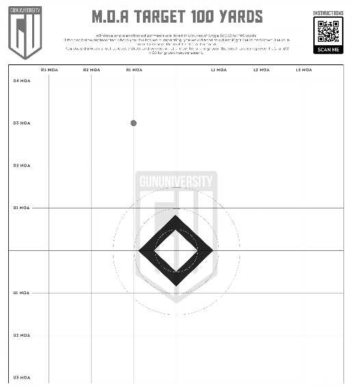 100 yard zero target printable