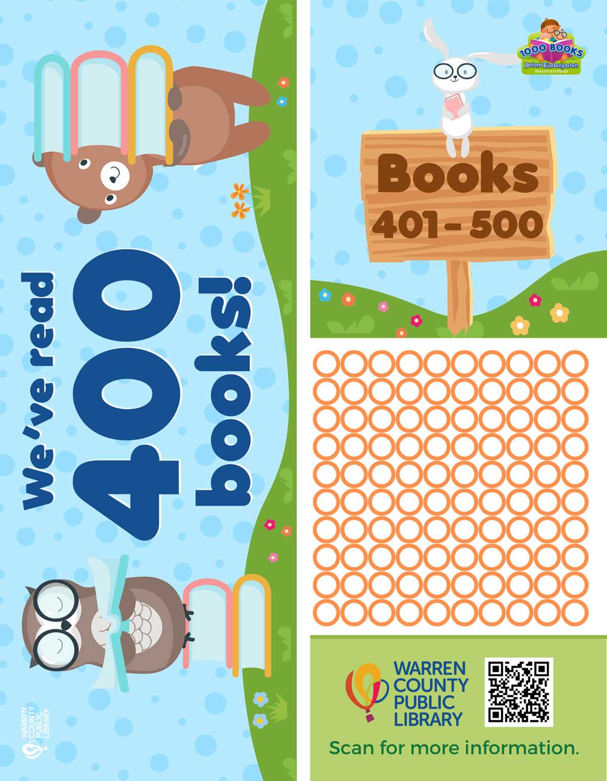 1000 books before kindergarten printables