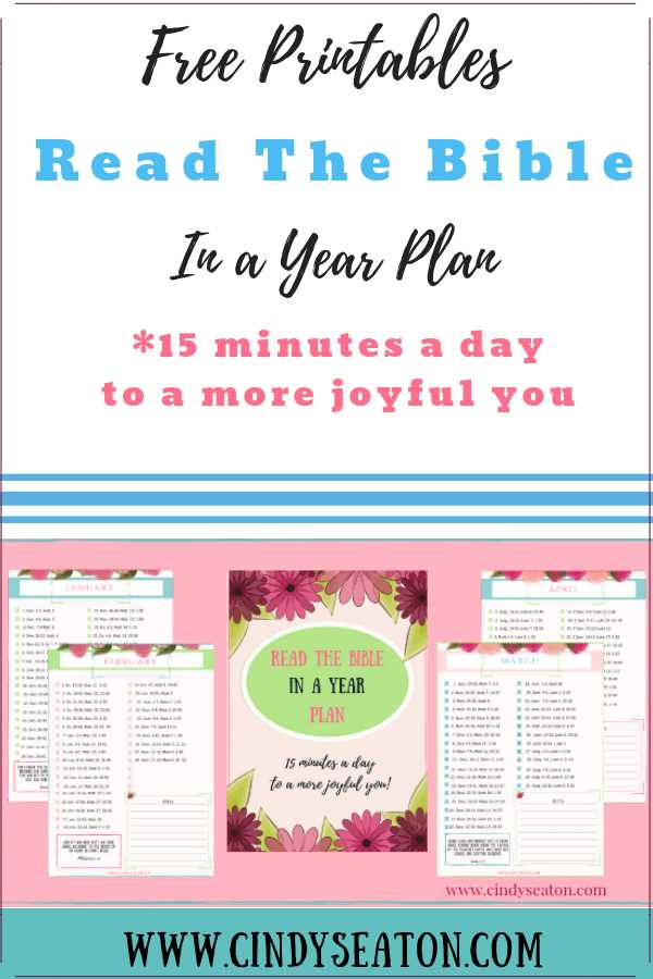 12 month bible in a year reading plan printable
