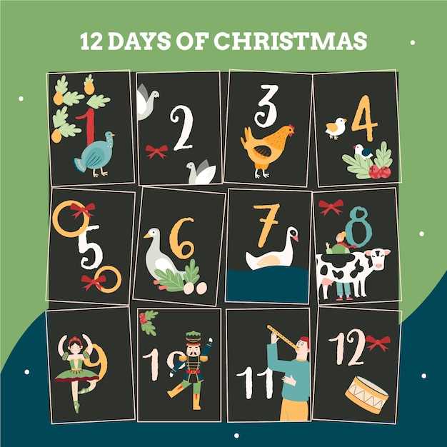12 days of christmas pictures printable