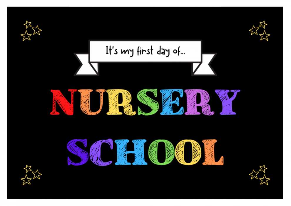 1st day of preschool printable