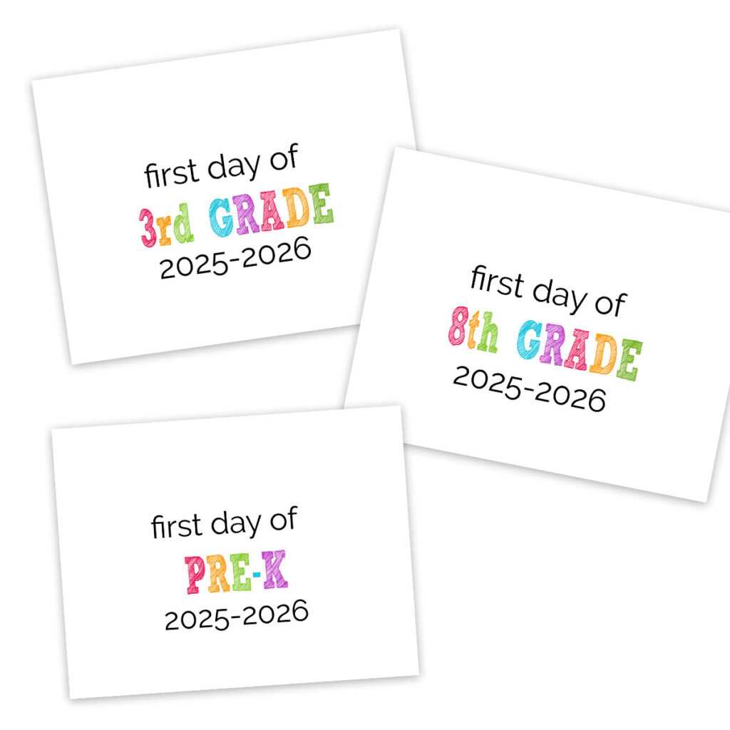 1st day of school sign printable