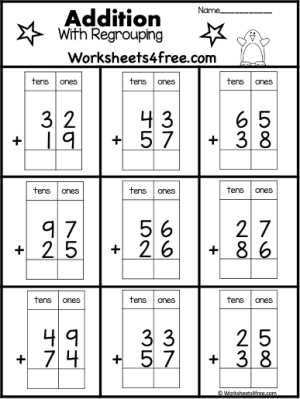 2 digit addition free printable coloring worksheet
