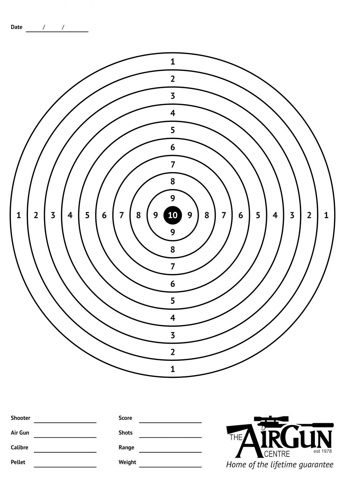 22 cal targets printable