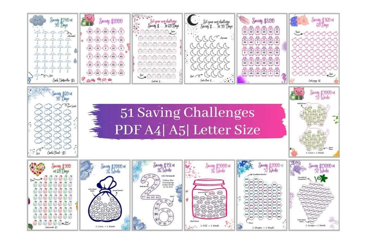 26 week savings challenge free printable
