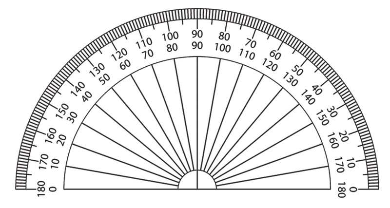 360 degree protractor printable