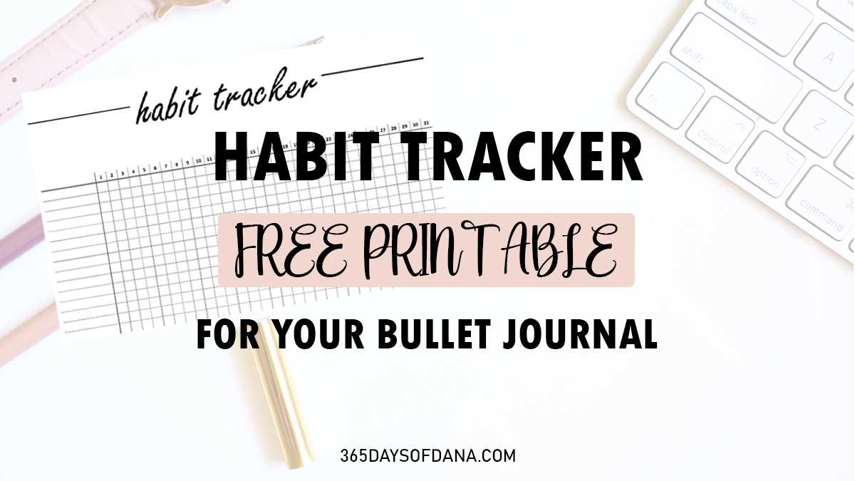 365 day habit tracker printable free