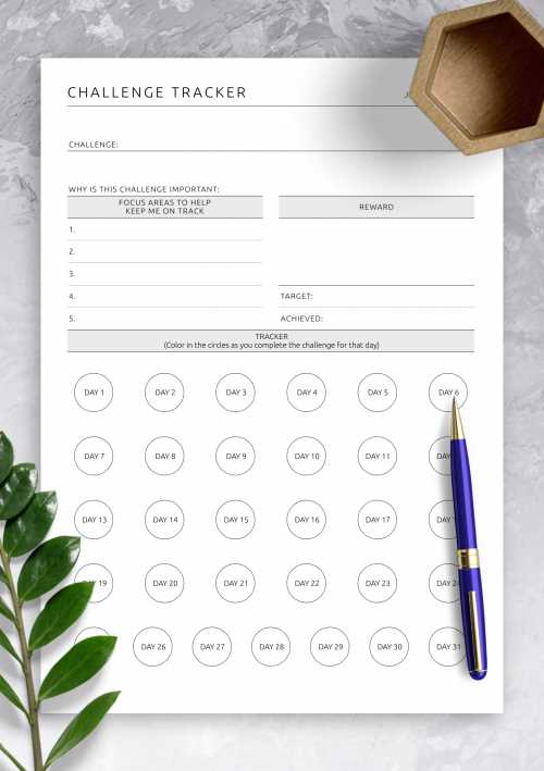 365 day habit tracker printable free