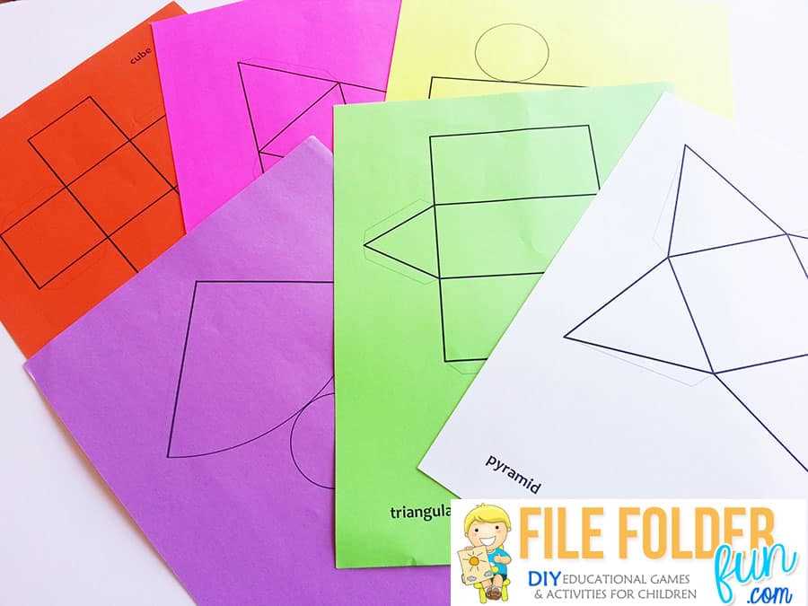 3d shapes printable nets