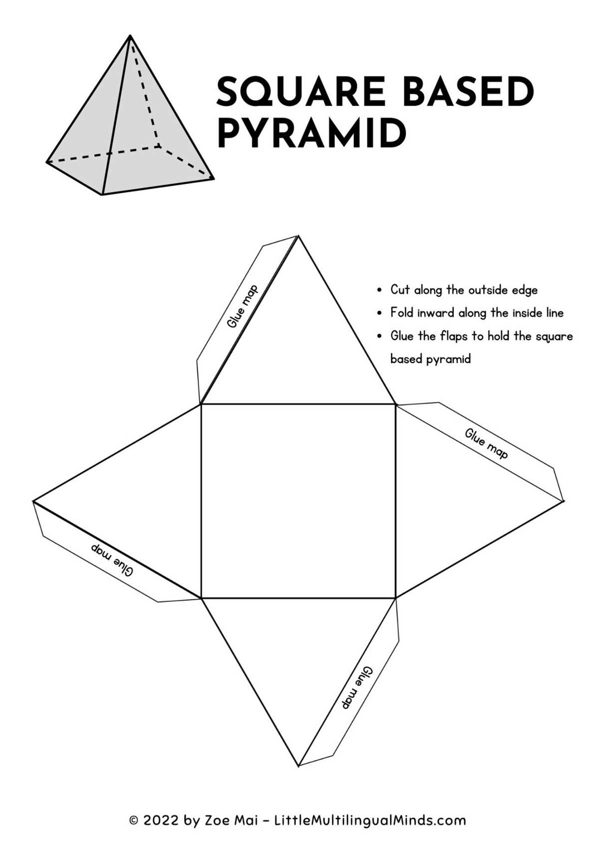 3d shapes printable nets