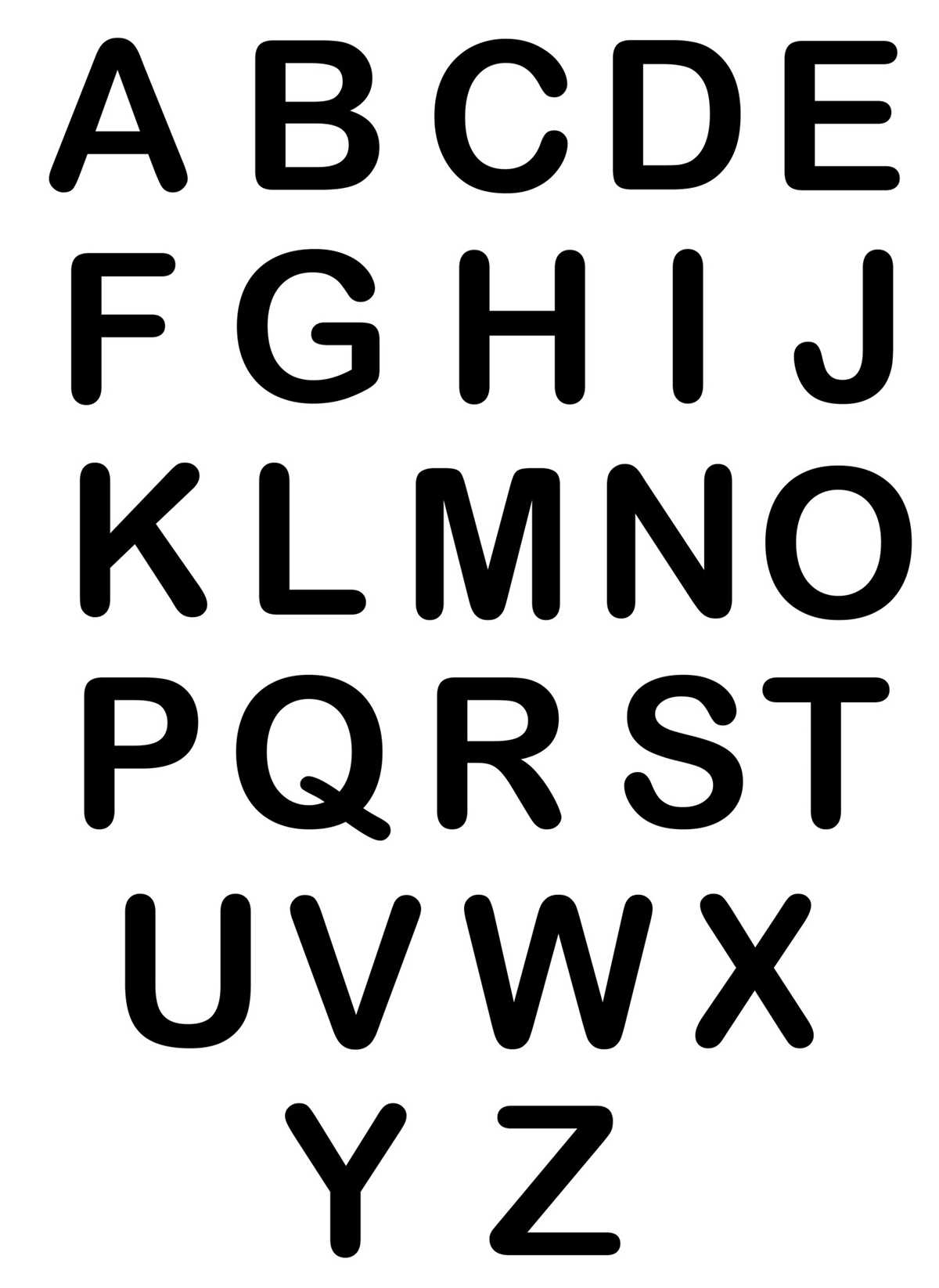 4 inch letter stencils printable free