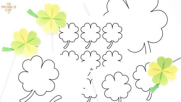 4 leaf shamrock template printable