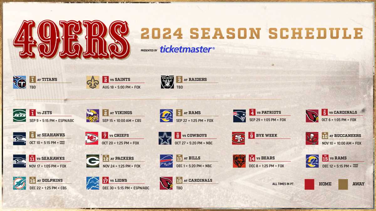 49ers schedule printable