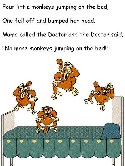 5 little monkeys jumping on the bed printable