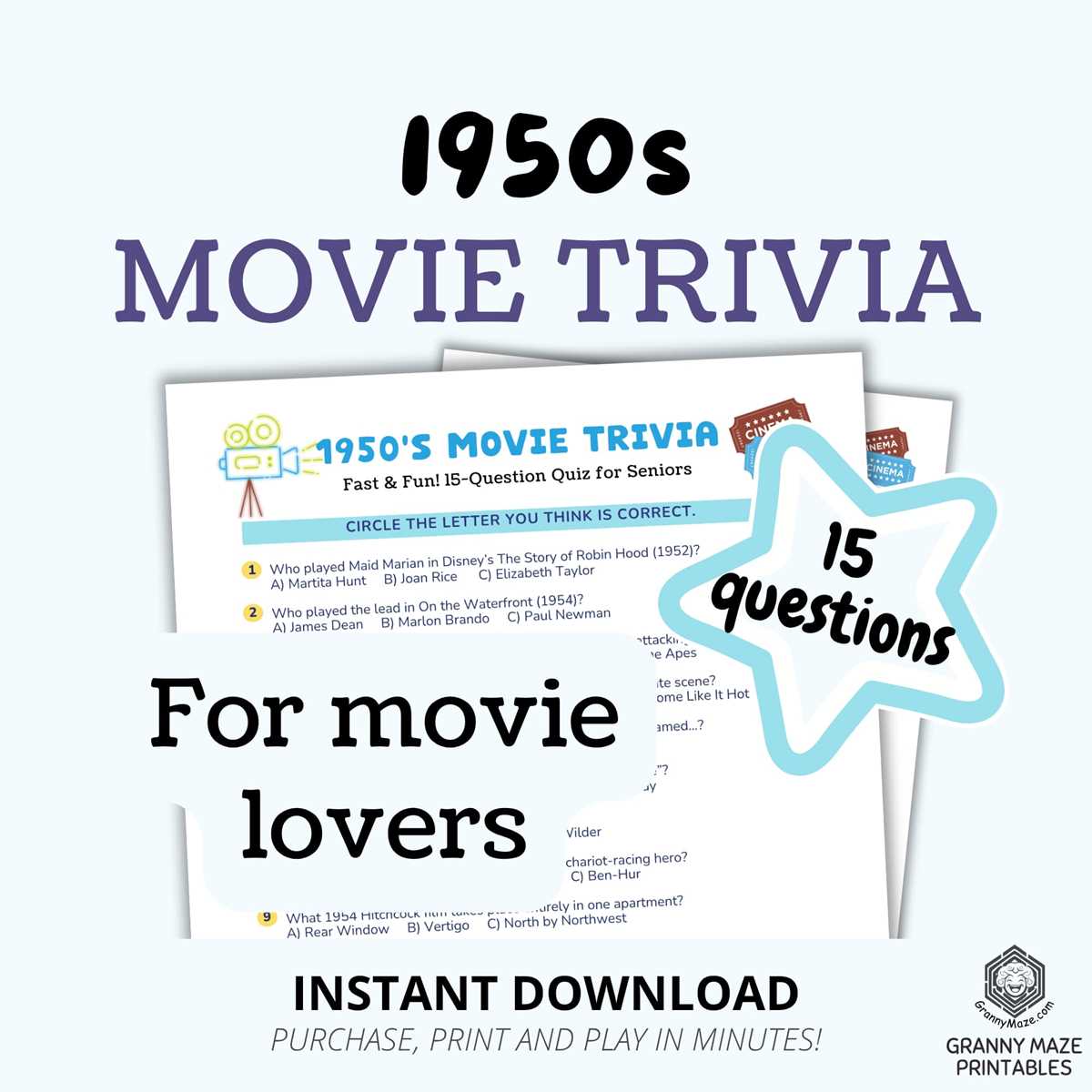 50s trivia questions and answers printable