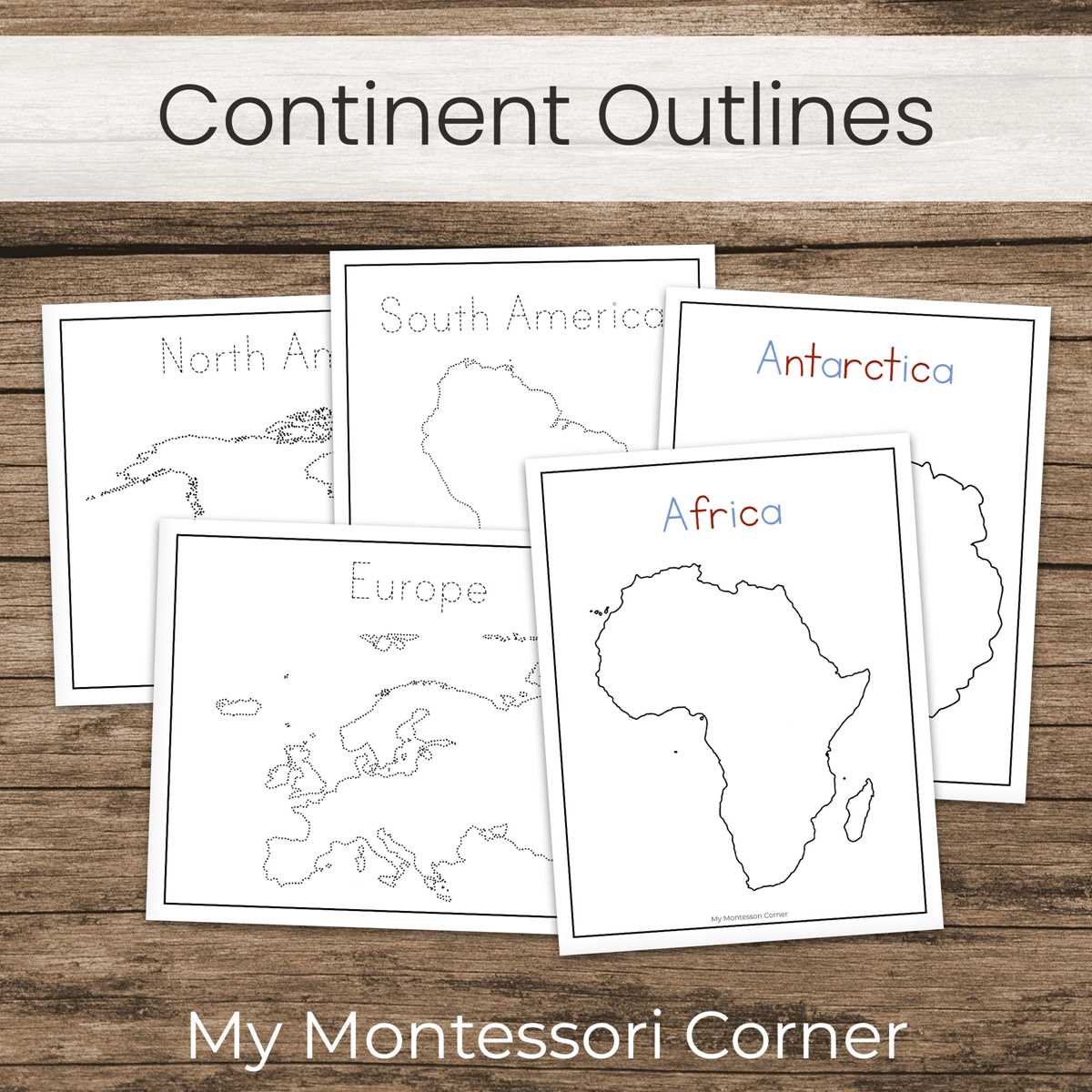 7 continents printable