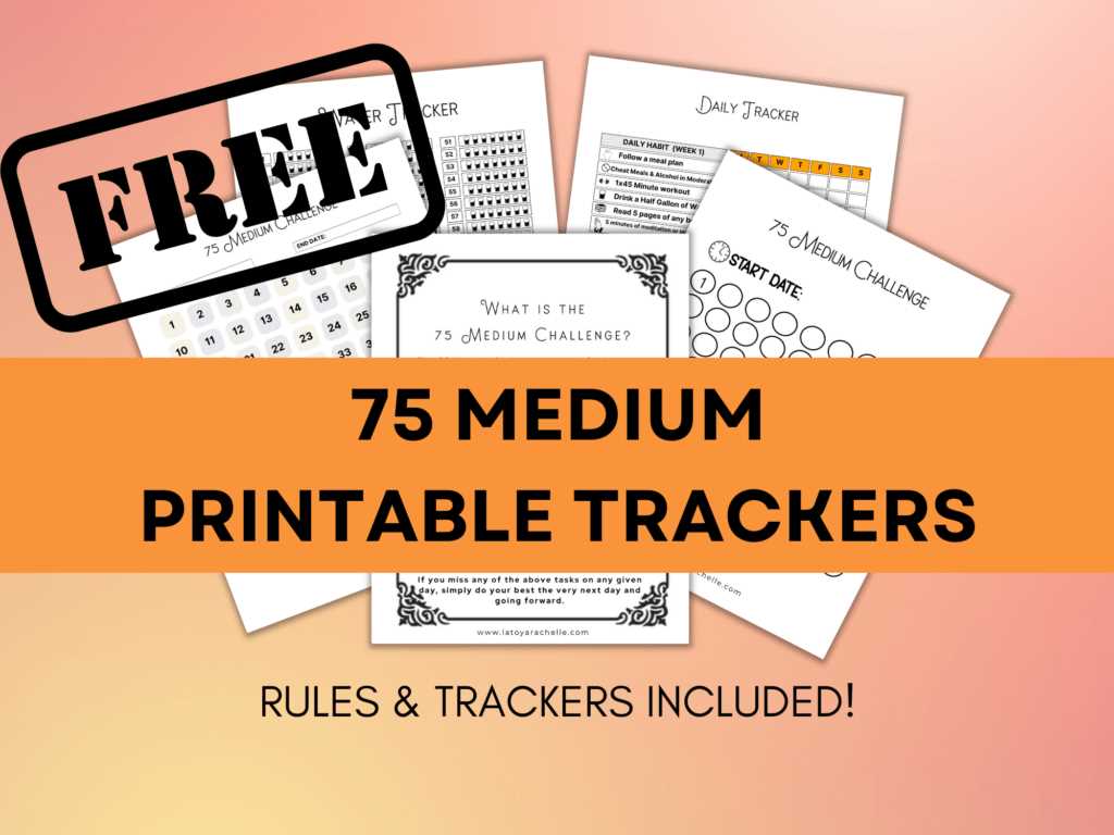 75 medium challenge printable