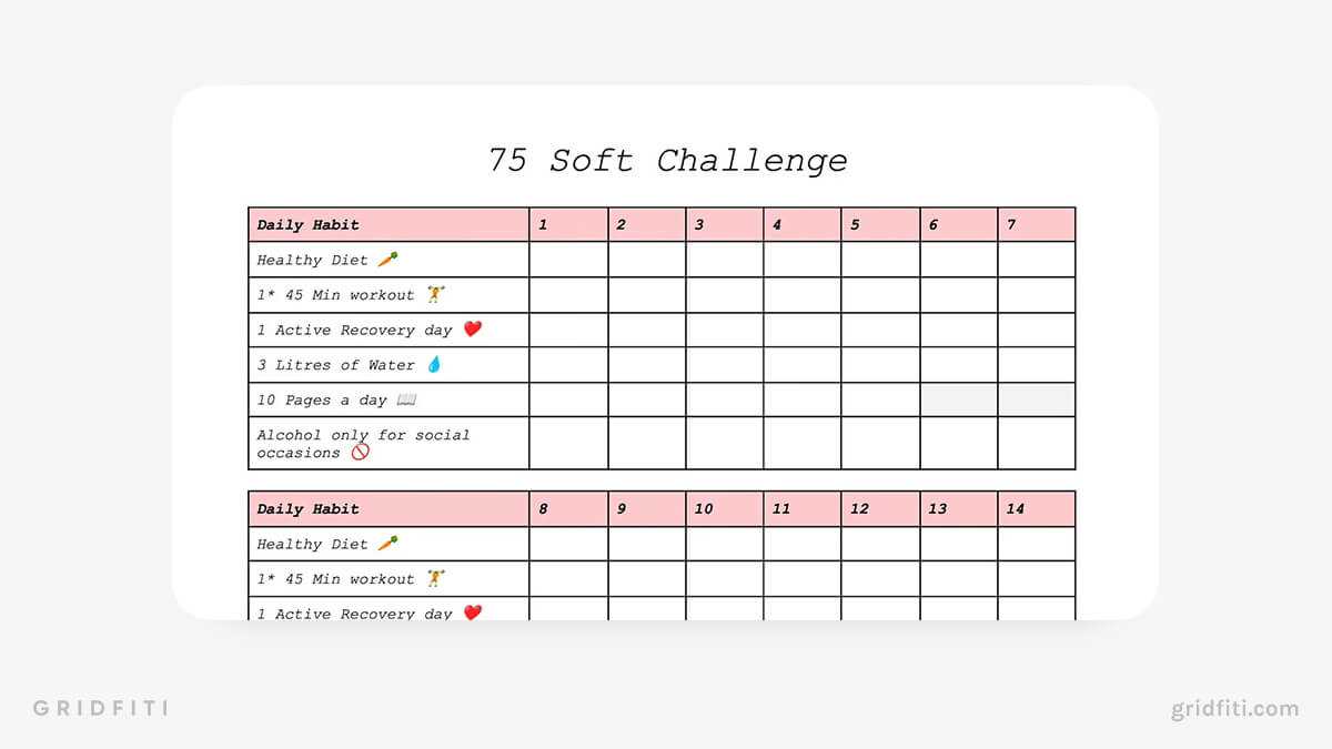 75 soft tracker free printable