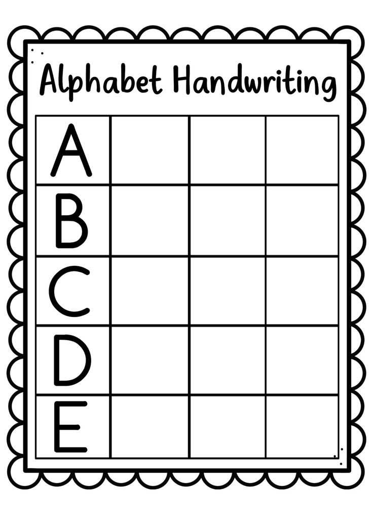 abc handwriting practice printables