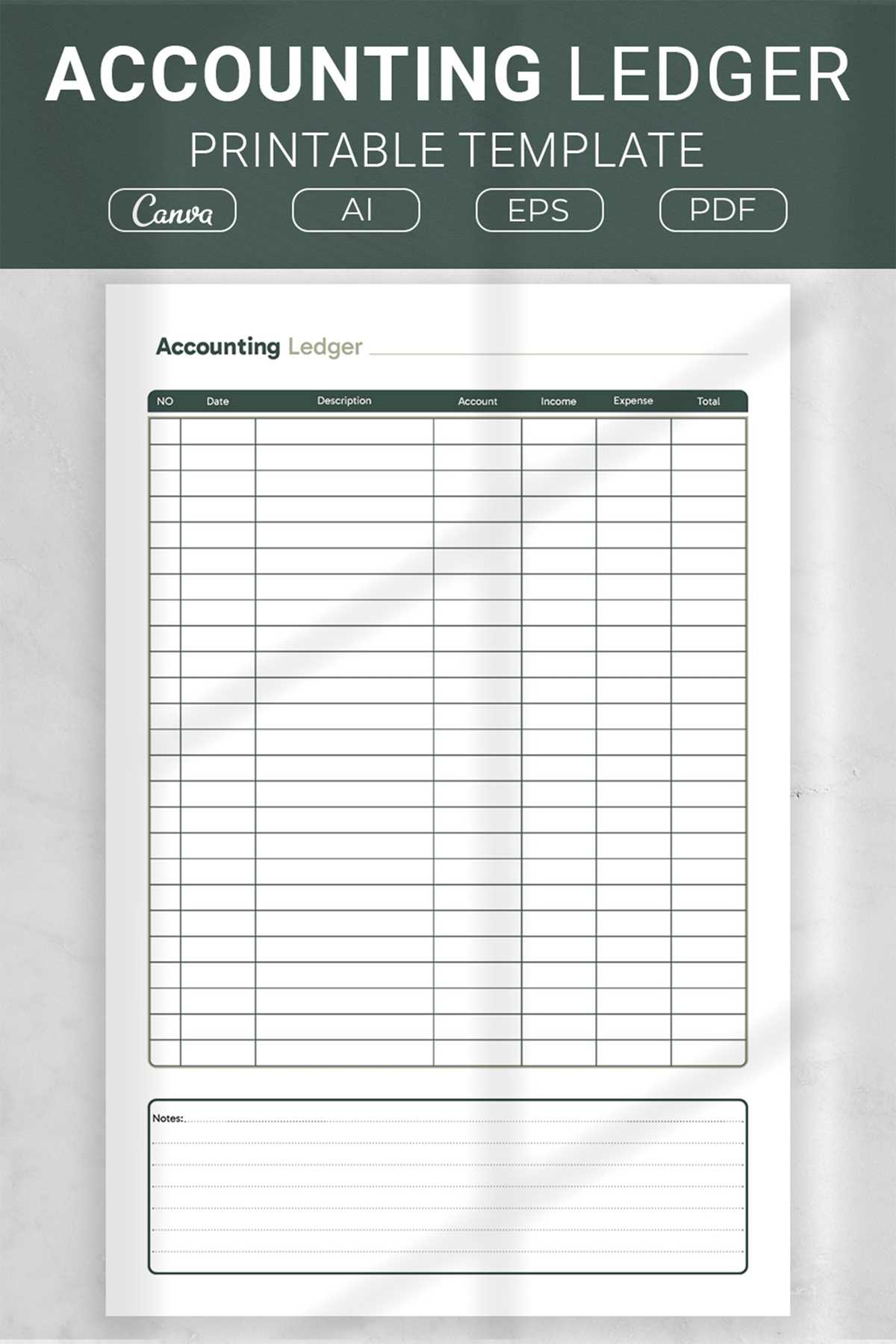 accounting ledger template printable