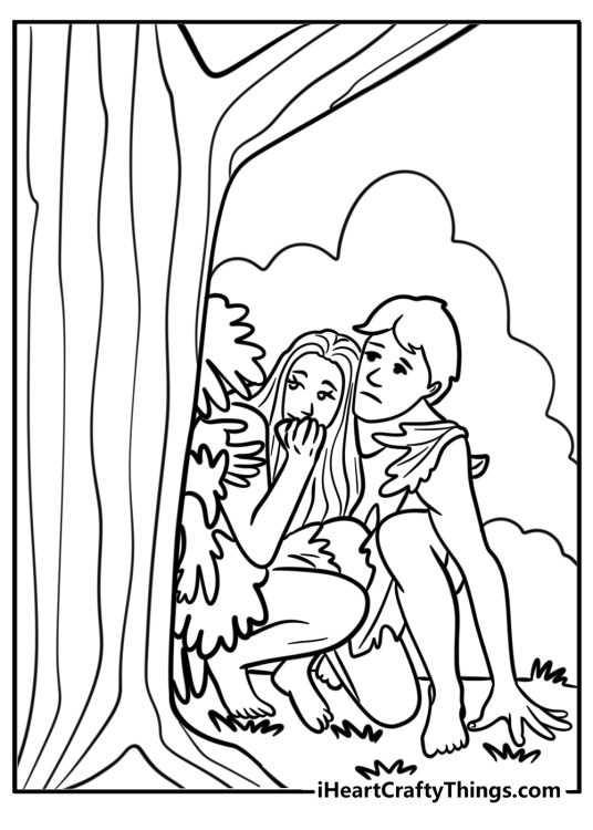 adam and eve coloring pages printable