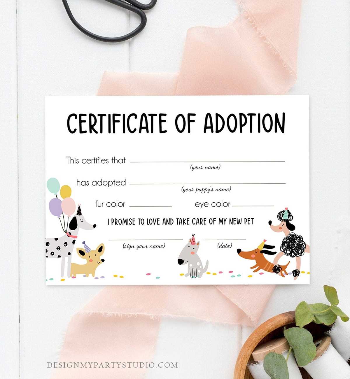 adopt a pet party free printables
