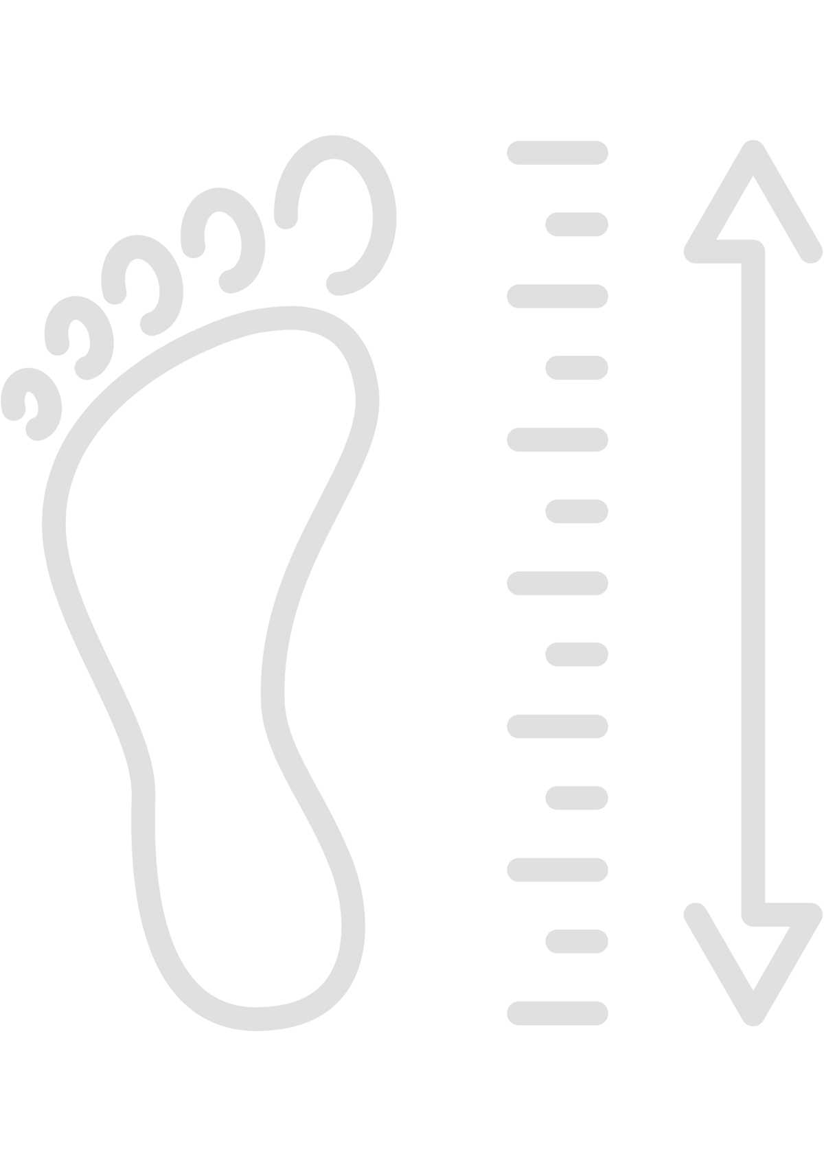 adult printable shoe size chart