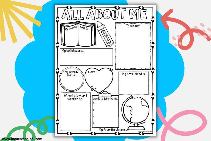 all about me free printable book