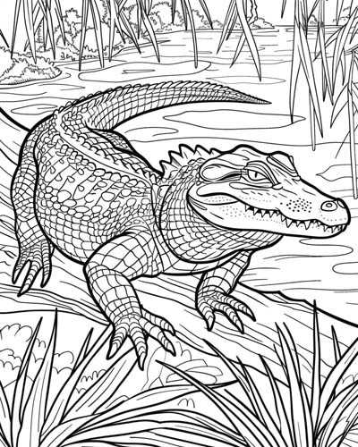 alligator printable template