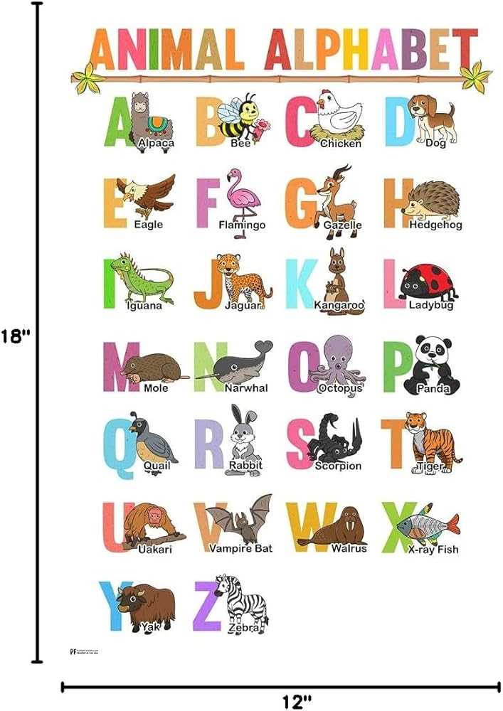 alphabet animals printable