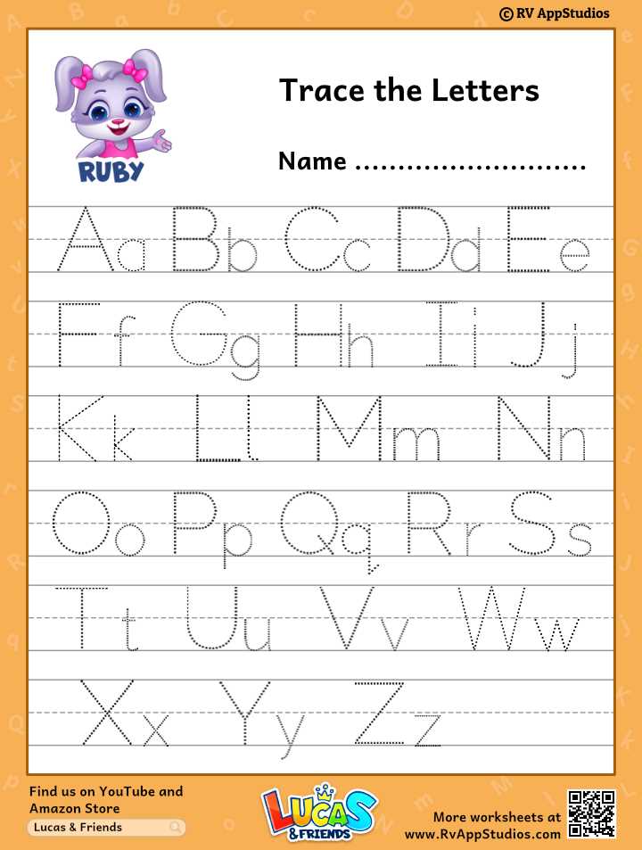 alphabet trace printable
