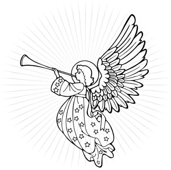 angel outlines printable
