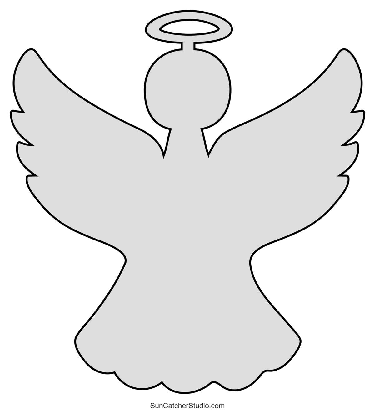 angel outlines printable