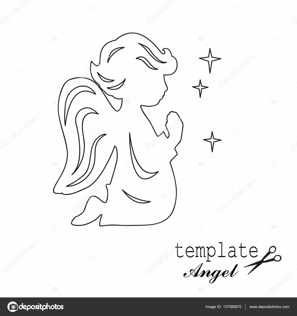 angel outlines printable