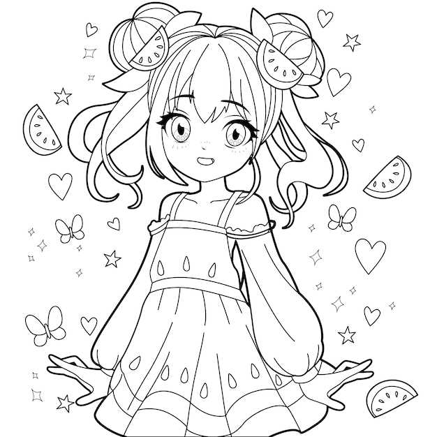 anime coloring pages free printable