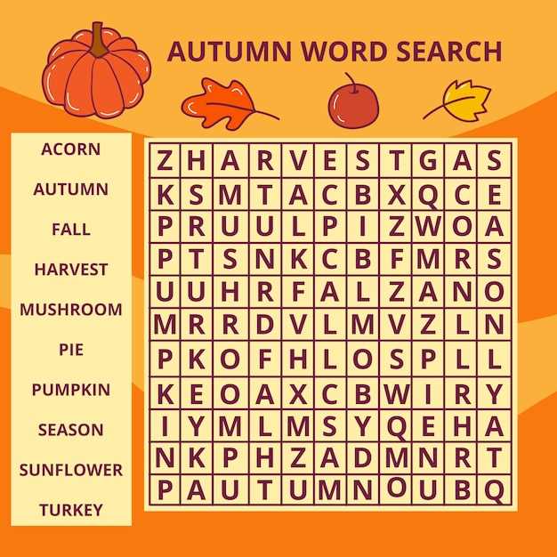 autumn word searches printable