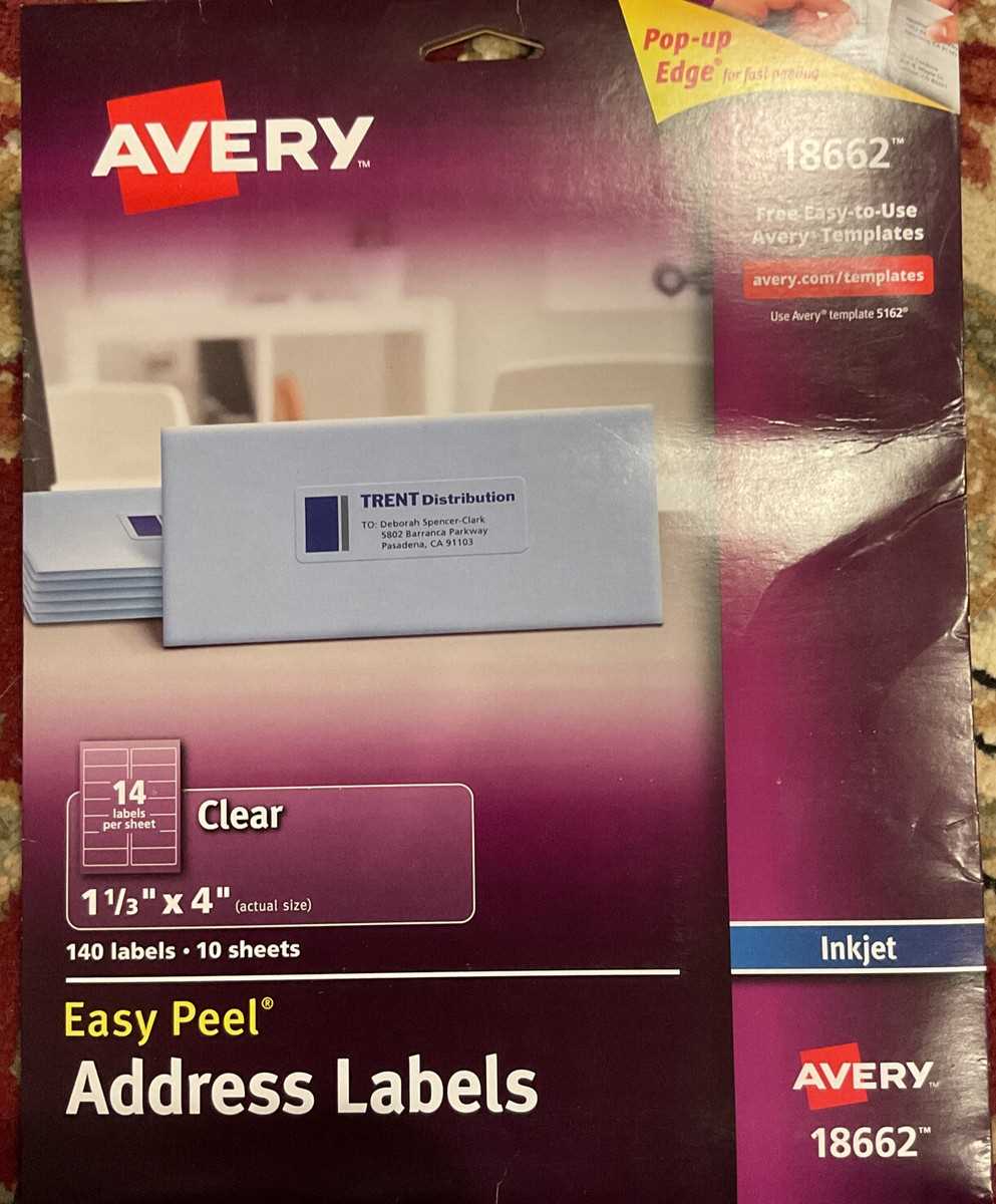 avery clear printable labels