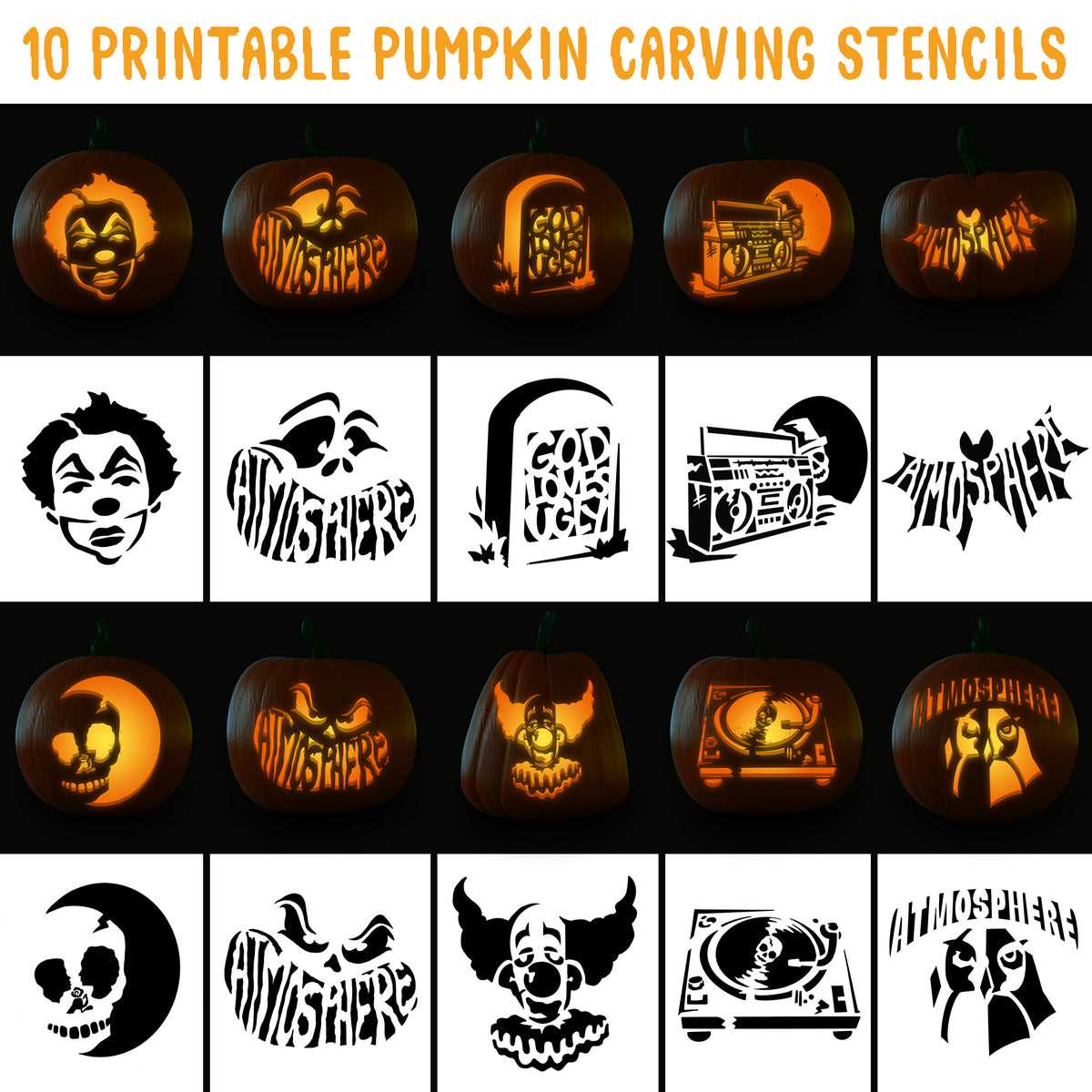 awesome pumpkin stencils printable