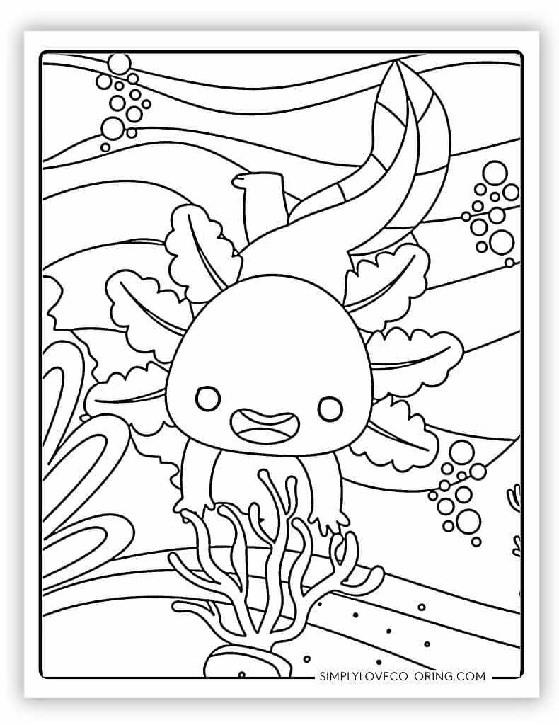 axolotl coloring pages printable free
