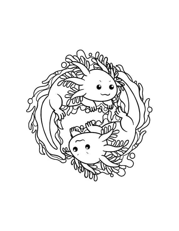 axolotl coloring pages printable free