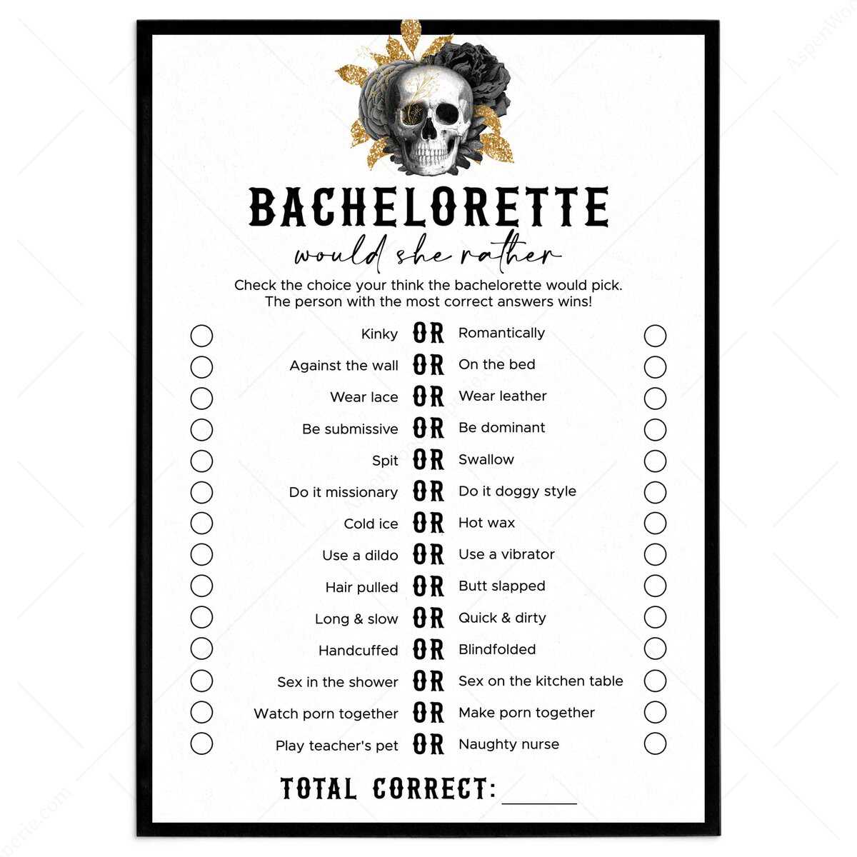 bachelorette party printable games