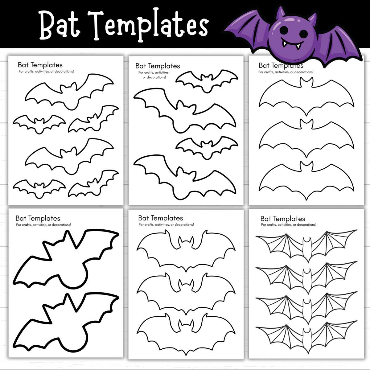 bat template printable