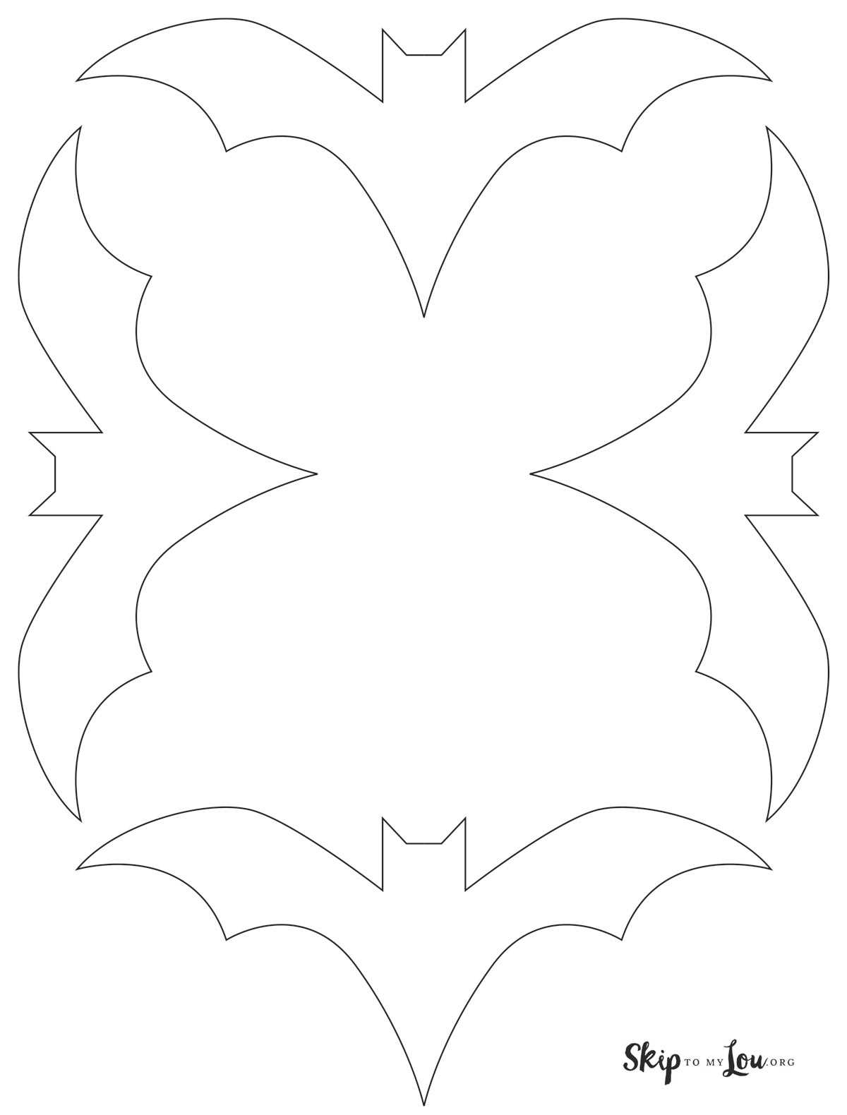 bat wings template printable