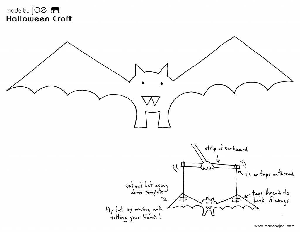 bat wings template printable