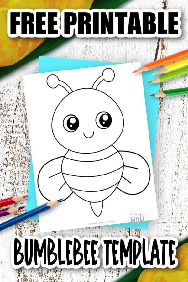 bee printable template
