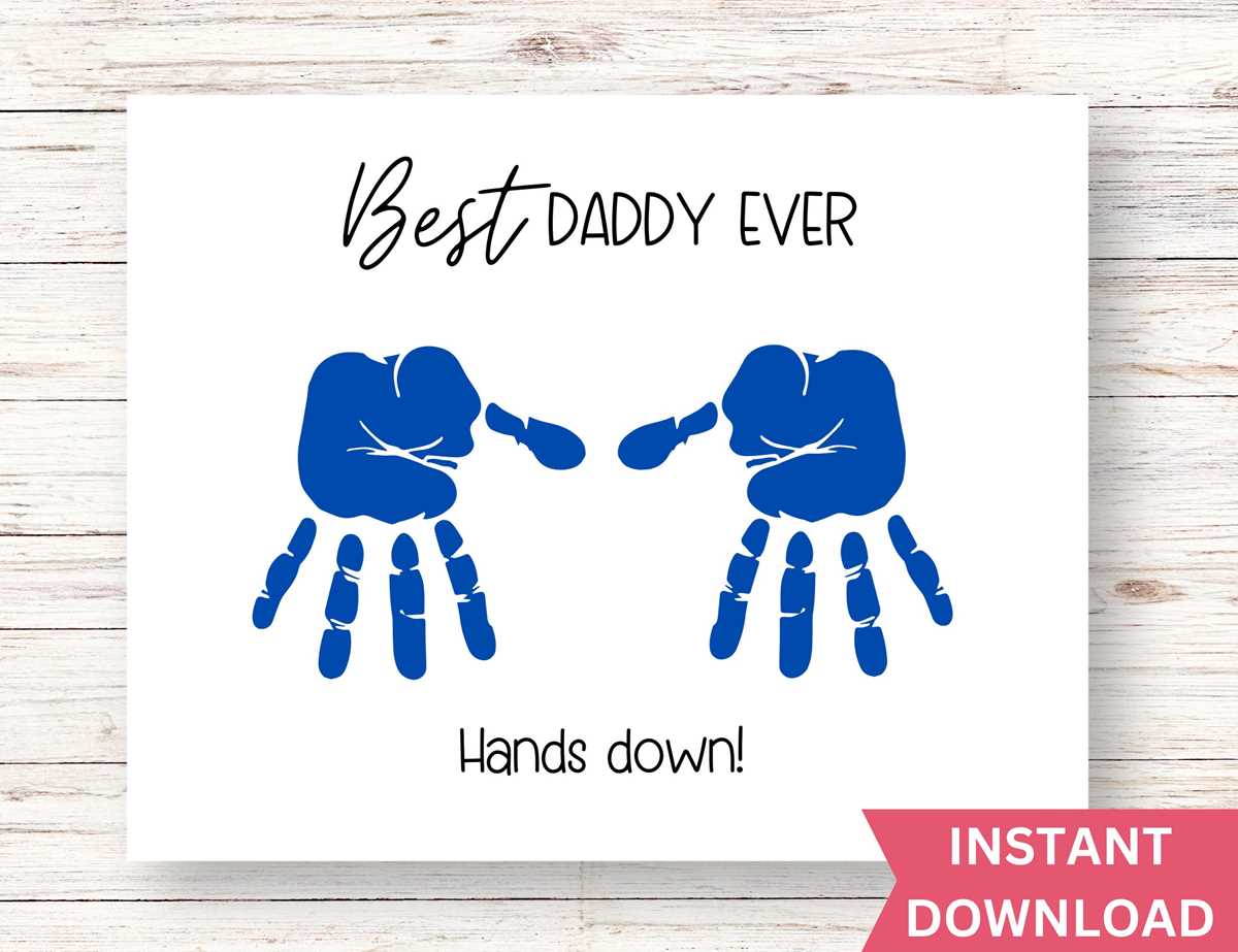 best dad hands down printable