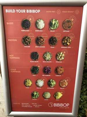 bibibop printable menu